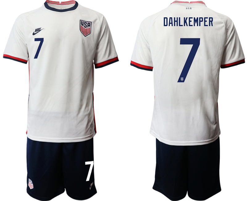 Men 2020-2021 Season National team United States home white #7 Soccer Jersey->japan jersey->Soccer Country Jersey